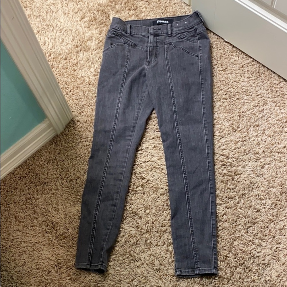 gray skinny jeans from express